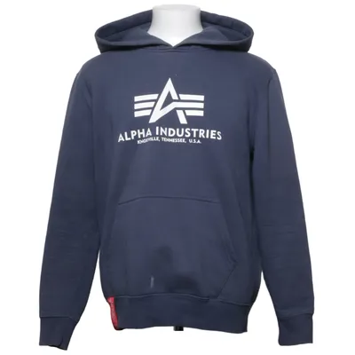 Huvtröja (Blå) från Alpha Industries Bomull, Polyester