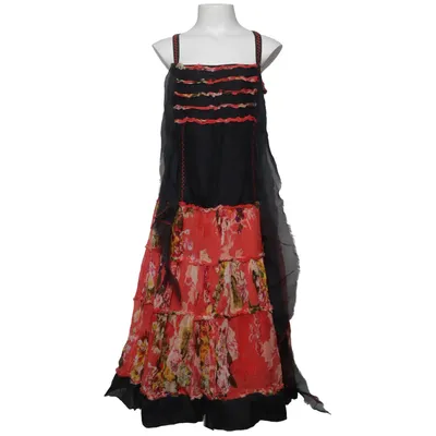 Jurk (Zwart, Rood, Meerkleurig) van Jean Paul Gaultier Katoen, Zijde, Viscose
