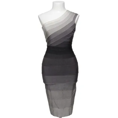 Jurk (Grijs) van Herve Leger Elastaan, Polyamide, Viscose