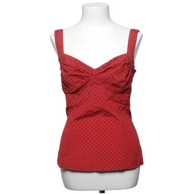 Top (Rood, Zwart) van Dolce & Gabbana Elastaan, Zijde