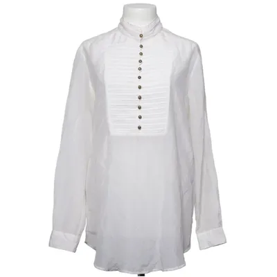 Blouse (Blanc) de McQ by Alexander McQueen Coton, Soie