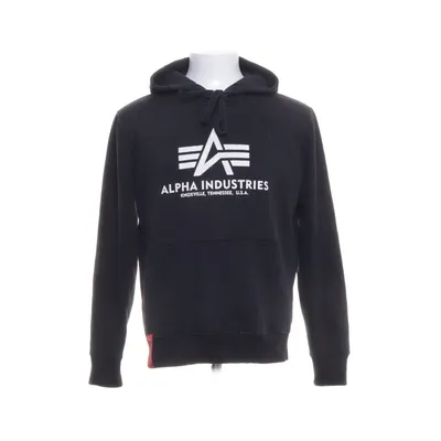 Huvtröja (Svart) från Alpha Industries Bomull, Polyester