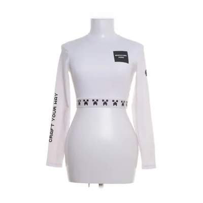 Crop top (White) from Lacoste x Minecraft Elastane, Polyester