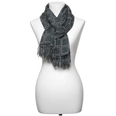Écharpe (Gris, Blanc) de Dries van Noten Soie