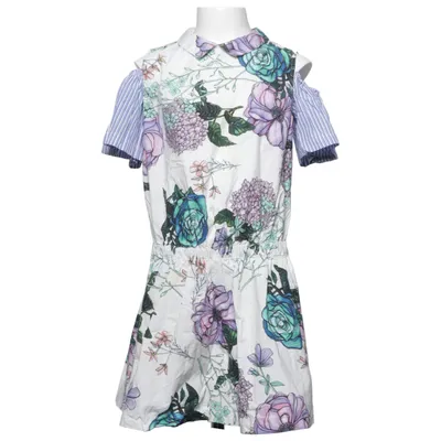 Jurk (Wit, Blauw, Groen) van Young Versace Katoen