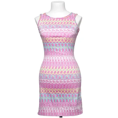Kjole (Pink, Flerfarvet) fra VJC Versace Bomuld, Elastan