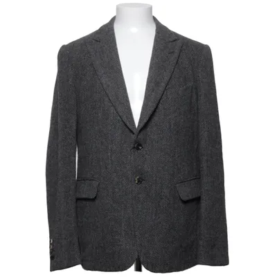 Blazer (Grijs, Zwart) van Dries van Noten Wol