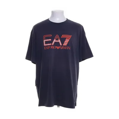 T-shirt (Blue, Red) from Emporio Armani Cotton, Elastane, Polyester
