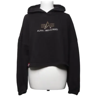 Kapuzenpullover (Schwarz) von Alpha Industries Baumwolle, Polyester