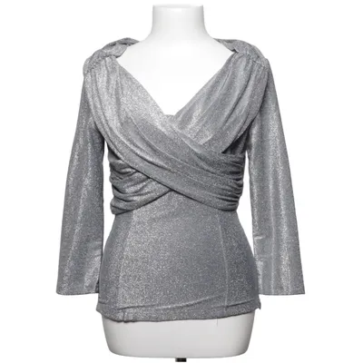 Top (Zilver) van Collectif Vintage Polyester, Viscose