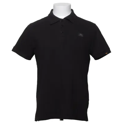 Polo (Noir) de Alpha Industries Coton, Élasthane