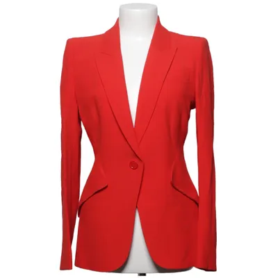 Blazer (Red) from Alexander McQueen Acetate, Silk, Viscose