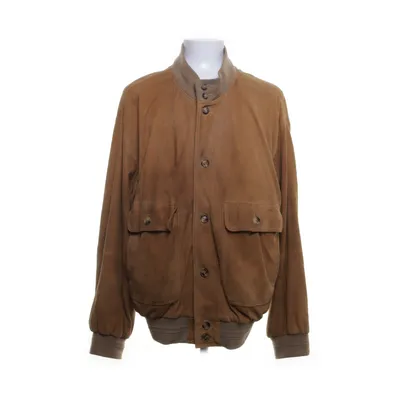 Leather jacket (Beige) from Burberry Viscose, Cotton