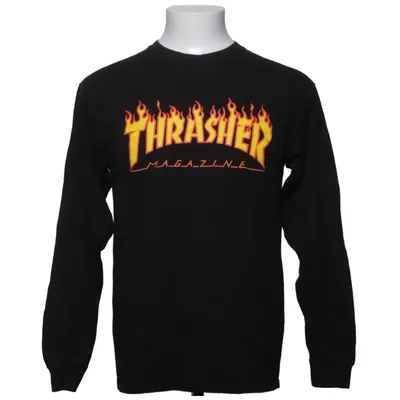 Langarmshirt (Schwarz, Mehrfarbig) von Thrasher Baumwolle