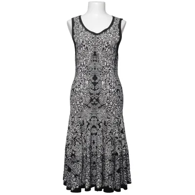 Kjole (Sort, Hvid) fra Alexander McQueen Polyamid, Polyester, Silke, Viscose