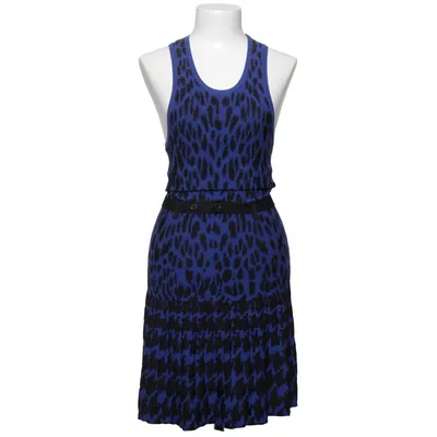 Robe (Bleu, Noir) de McQ by Alexander McQueen Polyester, Viscose