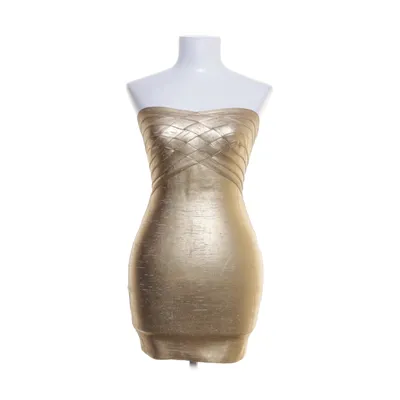Cocktailklänning (Guldfärgad) från Herve Leger Nylon, Elastan, Viskos