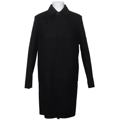 Manteau (Noir) de Valentino Cachemire, Cupro, Laine