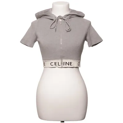 Sweat à manches courtes (Gris) de Celine Coton, Élasthane, Polyamide