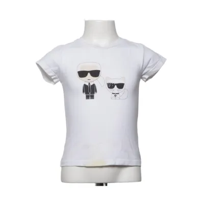 T-shirt (Wit) van Karl Lagerfeld Kids Katoen, Elastaan, Modal