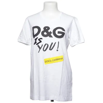T-shirt (Wit, Zwart) van Dolce & Gabbana Katoen, Polyester, Polyurethaan