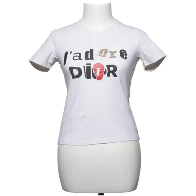 T-shirt (Wit) van Christian Dior Boutique Katoen, Elastaan