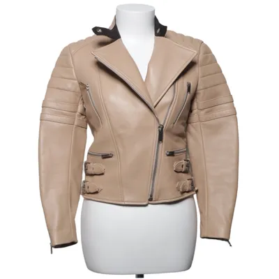 Bikerjacka (Beige) från Céline Skinn, Polyester, Viskos