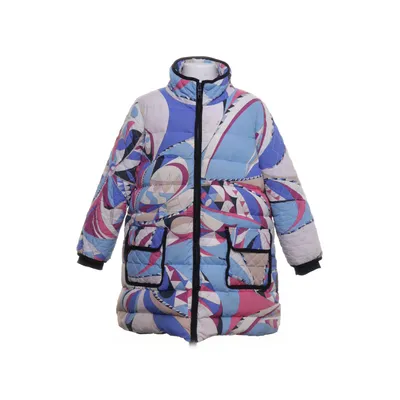 Down coat (Blue, Pink, Multicolored) from Emilio Pucci Polyamide, Polyester