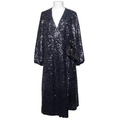 Wrap dress (Blue, Silver, Black) from Beck Söndergaard Acetate, Cotton, Elastane, Polyester