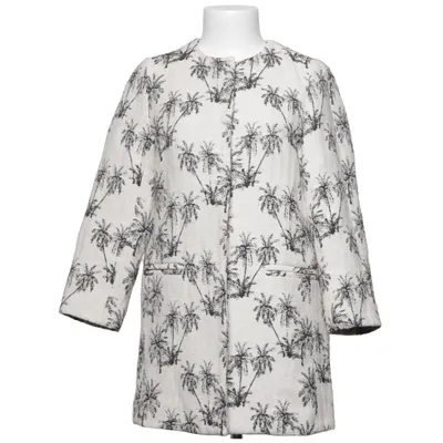 Manteau (Blanc, Noir) de Zara Basic Collection Coton, Polyester, Viscose