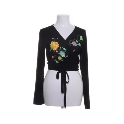 Wrap top (Black, Multicolored) from Kenzo Jungle Elastane, Viscose