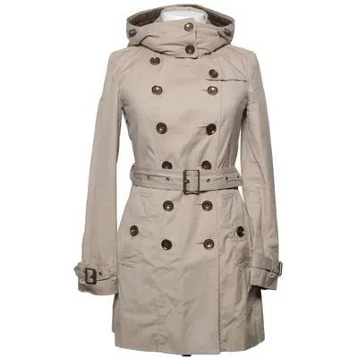 Trench-coat (Beige) de Burberry Brit Coton, Cupro, Cuir, Polyamide