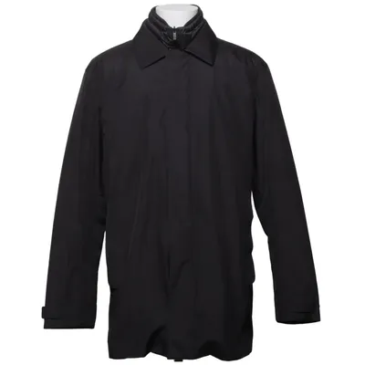 Coat (Black) from Zegna Sport Polyamide, Polyester