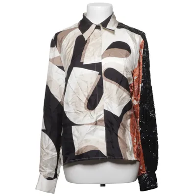 Chemise (Noir, Beige, Multicolore) de Dries van Noten Soie