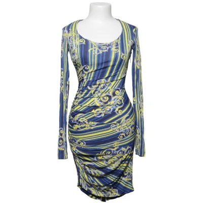 Jurk (Blauw, Meerkleurig) van Versace Jeans Viscose
