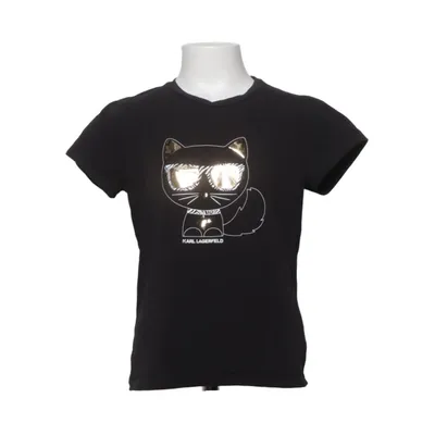 T-shirt (Sort) fra Karl Lagerfeld Kids Bomuld, Elastan