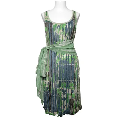 Dress (Green, Blue, Multicolored) from Jean Paul Gaultier Cupro, Polyamide, Polyester