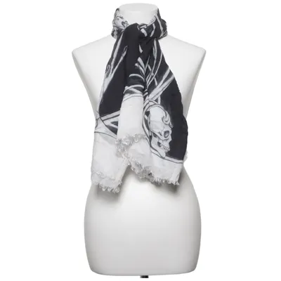 Sjal (Sort, Hvid) fra Alexander McQueen Modal, Silke