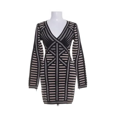 Cocktailkjole (Sort, Beige) fra Hervé Léger by Max Azria Elastan, Polyamid, Viscose