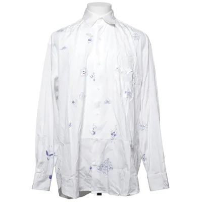 Chemise (Blanc, Bleu) de Vetements Coton
