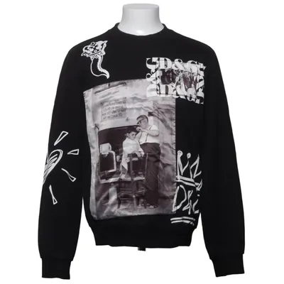Sweatshirt (Noir, Blanc) de Dolce & Gabbana Coton, Élasthane, Polyester