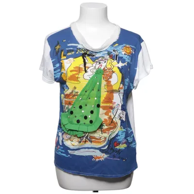 T-shirt (Blue, White, Multicolored) from Lanvin Cotton, Silk