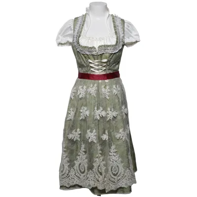 Dirndl (Green, White) from Rose-Dirndl Cotton, Polyester