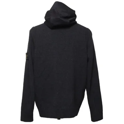 Hoodie (Gray) from Stone Island Acrylic, Cotton, Polyamide, Polyurethane, Wool