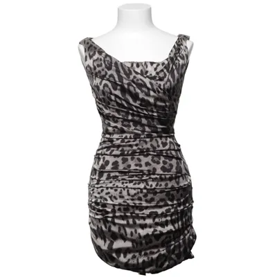 Jurk (Grijs, Zwart) van Dolce & Gabbana Acetaat, Elastaan, Polyamide, Zijde