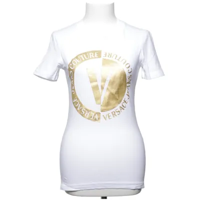 T-shirt (Wit, Goud) van Versace Jeans Couture