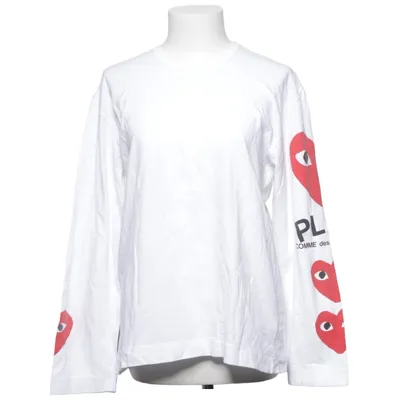T-shirt à manches longues (Blanc, Rouge, Noir) de Comme des Garçons PLAY Coton