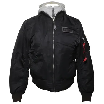 Bomberjacke (Schwarz, Grau) von Alpha Industries Baumwolle, Polyamid, Polyester