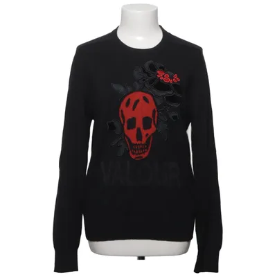 Tröja (Svart, Röd) från Alexander McQueen Bomull, Silke, Viskos, Ull