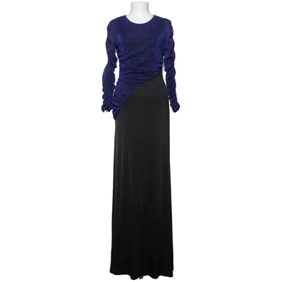 Robe de soirée (Bleu, Noir) de Justcavalli Élasthane, Fibre métallique, Polyamide, Viscose